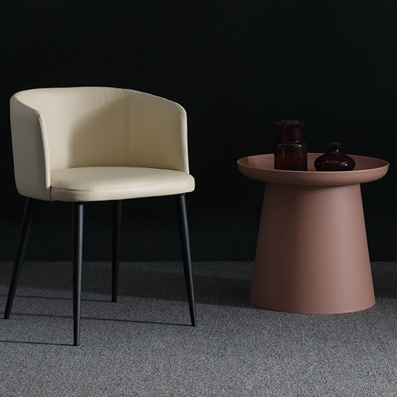 Modern Home Solid Back Arm Chair Upholstered Matte Finish Dining Chair Clearhalo ' kitchen&dining_furn' 'Dining Chairs' 'Dining Tables & Seating' 'dining_chair' 'furn' 'furn_dining_chair' 'Furniture' 'furniture_dining_chair' 'Kitchen & Dining Furniture' 'kitchen' 4523676