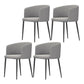 Modern Home Solid Back Arm Chair Upholstered Matte Finish Dining Chair Grey 4 Piece Set Clearhalo ' kitchen&dining_furn' 'Dining Chairs' 'Dining Tables & Seating' 'dining_chair' 'furn' 'furn_dining_chair' 'Furniture' 'furniture_dining_chair' 'Kitchen & Dining Furniture' 'kitchen' 4523678