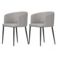 Modern Home Solid Back Arm Chair Upholstered Matte Finish Dining Chair Light Gray 2 Piece Set Clearhalo ' kitchen&dining_furn' 'Dining Chairs' 'Dining Tables & Seating' 'dining_chair' 'furn' 'furn_dining_chair' 'Furniture' 'furniture_dining_chair' 'Kitchen & Dining Furniture' 'kitchen' 4523684
