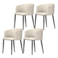 Modern Home Solid Back Arm Chair Upholstered Matte Finish Dining Chair Beige 4 Piece Set Clearhalo ' kitchen&dining_furn' 'Dining Chairs' 'Dining Tables & Seating' 'dining_chair' 'furn' 'furn_dining_chair' 'Furniture' 'furniture_dining_chair' 'Kitchen & Dining Furniture' 'kitchen' 4523696
