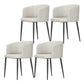 Modern Home Solid Back Arm Chair Upholstered Matte Finish Dining Chair Cream Gray 4 Piece Set Clearhalo ' kitchen&dining_furn' 'Dining Chairs' 'Dining Tables & Seating' 'dining_chair' 'furn' 'furn_dining_chair' 'Furniture' 'furniture_dining_chair' 'Kitchen & Dining Furniture' 'kitchen' 4523700