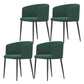 Modern Home Solid Back Arm Chair Upholstered Matte Finish Dining Chair Blackish Green 4 Piece Set Clearhalo ' kitchen&dining_furn' 'Dining Chairs' 'Dining Tables & Seating' 'dining_chair' 'furn' 'furn_dining_chair' 'Furniture' 'furniture_dining_chair' 'Kitchen & Dining Furniture' 'kitchen' 4523702