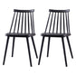Scandinavian Plastic Kitchen Room Chair Slat Back Side Chair Black Set of 2 Clearhalo ' kitchen&dining_furn' 'Dining Chairs' 'Dining Tables & Seating' 'dining_chair' 'Furniture' 'furniture_dining_chair' 'Kitchen & Dining Furniture' 'kitchen' 4523708