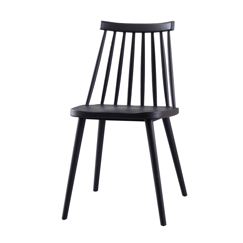 Scandinavian Plastic Kitchen Room Chair Slat Back Side Chair Clearhalo ' kitchen&dining_furn' 'Dining Chairs' 'Dining Tables & Seating' 'dining_chair' 'Furniture' 'furniture_dining_chair' 'Kitchen & Dining Furniture' 'kitchen' 4523715