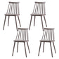 Scandinavian Plastic Kitchen Room Chair Slat Back Side Chair Grey Set of 4 Clearhalo ' kitchen&dining_furn' 'Dining Chairs' 'Dining Tables & Seating' 'dining_chair' 'Furniture' 'furniture_dining_chair' 'Kitchen & Dining Furniture' 'kitchen' 4523716
