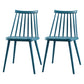 Scandinavian Plastic Kitchen Room Chair Slat Back Side Chair Dark Blue Set of 2 Clearhalo ' kitchen&dining_furn' 'Dining Chairs' 'Dining Tables & Seating' 'dining_chair' 'Furniture' 'furniture_dining_chair' 'Kitchen & Dining Furniture' 'kitchen' 4523732