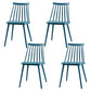 Scandinavian Plastic Kitchen Room Chair Slat Back Side Chair Dark Blue Set of 4 Clearhalo ' kitchen&dining_furn' 'Dining Chairs' 'Dining Tables & Seating' 'dining_chair' 'Furniture' 'furniture_dining_chair' 'Kitchen & Dining Furniture' 'kitchen' 4523733