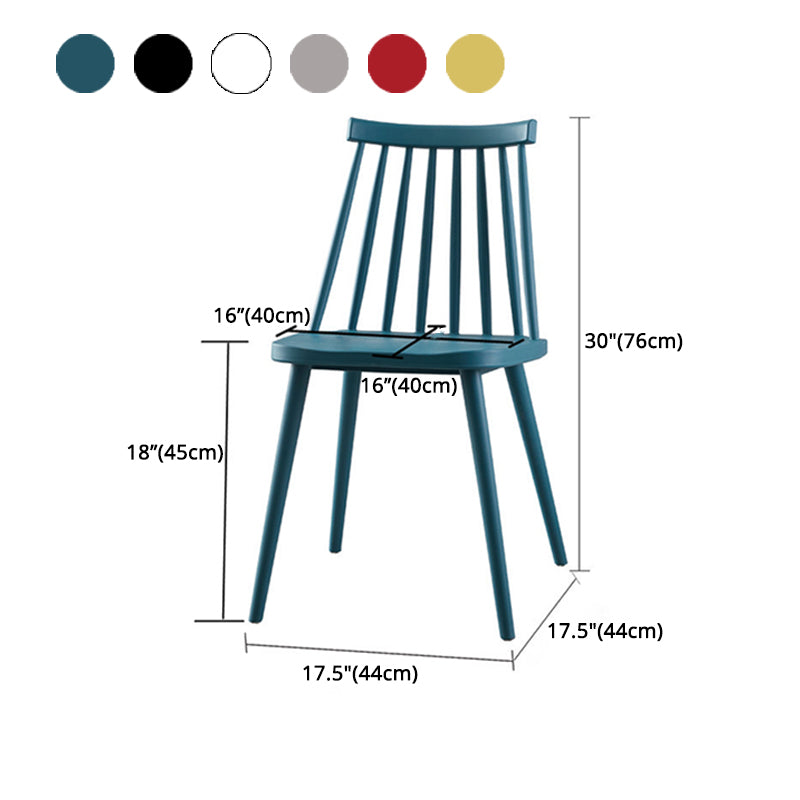 Scandinavian Plastic Kitchen Room Chair Slat Back Side Chair Clearhalo ' kitchen&dining_furn' 'Dining Chairs' 'Dining Tables & Seating' 'dining_chair' 'Furniture' 'furniture_dining_chair' 'Kitchen & Dining Furniture' 'kitchen' 4523734