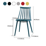 Scandinavian Plastic Kitchen Room Chair Slat Back Side Chair Clearhalo ' kitchen&dining_furn' 'Dining Chairs' 'Dining Tables & Seating' 'dining_chair' 'Furniture' 'furniture_dining_chair' 'Kitchen & Dining Furniture' 'kitchen' 4523734