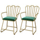 Glam Velvet Dining Room Chair Metal Dining Side Arm Chair for Restaurant Use Blackish Green 2 Piece Set Clearhalo ' kitchen&dining_furn' 'Dining Chairs' 'Dining Tables & Seating' 'dining_chair' 'furn' 'furn_dining_chair' 'Furniture' 'furniture_dining_chair' 'Kitchen & Dining Furniture' 'kitchen' 4523737