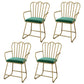 Glam Velvet Dining Room Chair Metal Dining Side Arm Chair for Restaurant Use Blackish Green 4 Piece Set Clearhalo ' kitchen&dining_furn' 'Dining Chairs' 'Dining Tables & Seating' 'dining_chair' 'furn' 'furn_dining_chair' 'Furniture' 'furniture_dining_chair' 'Kitchen & Dining Furniture' 'kitchen' 4523740
