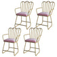 Glam Velvet Dining Room Chair Metal Dining Side Arm Chair for Restaurant Use Pink 4 Piece Set Clearhalo ' kitchen&dining_furn' 'Dining Chairs' 'Dining Tables & Seating' 'dining_chair' 'furn' 'furn_dining_chair' 'Furniture' 'furniture_dining_chair' 'Kitchen & Dining Furniture' 'kitchen' 4523751