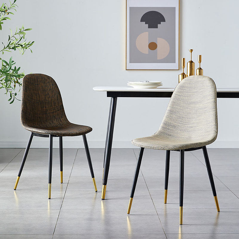 Scandinavian Design Plastic Dining Armless Chairs Solid Back Armless Side Chair Clearhalo ' kitchen&dining_furn' 'Dining Chairs' 'Dining Tables & Seating' 'dining_chair' 'furn' 'furn_dining_chair' 'Furniture' 'furniture_dining_chair' 'Kitchen & Dining Furniture' 'kitchen' 4523762