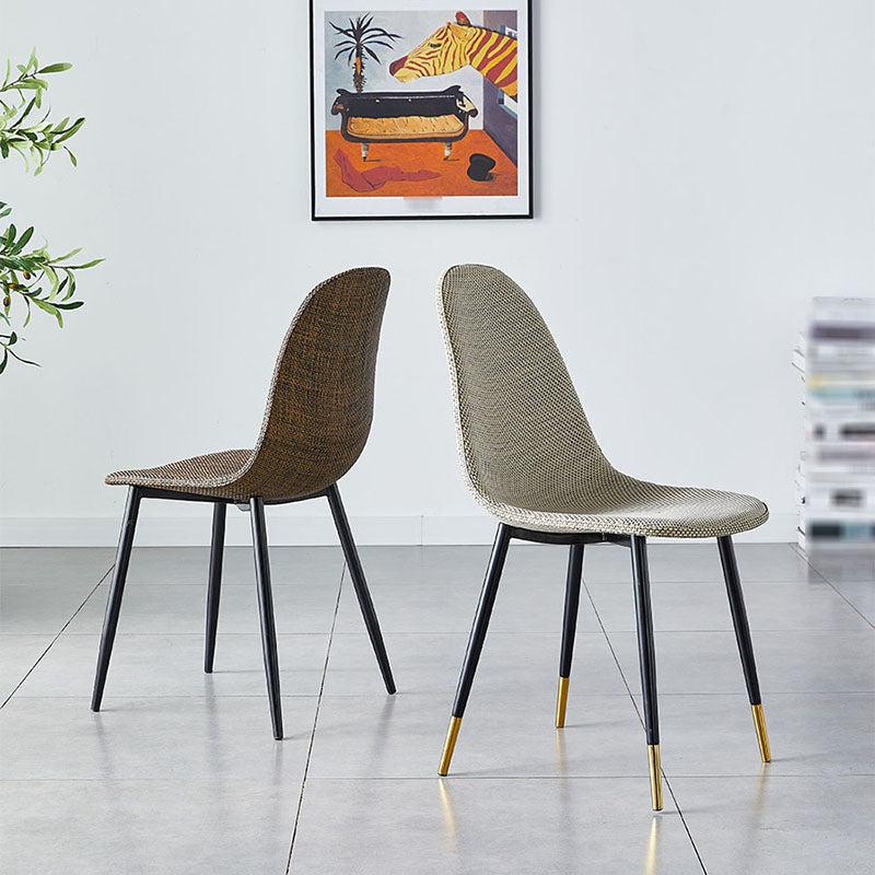 Scandinavian Design Plastic Dining Armless Chairs Solid Back Armless Side Chair Clearhalo ' kitchen&dining_furn' 'Dining Chairs' 'Dining Tables & Seating' 'dining_chair' 'furn' 'furn_dining_chair' 'Furniture' 'furniture_dining_chair' 'Kitchen & Dining Furniture' 'kitchen' 4523764