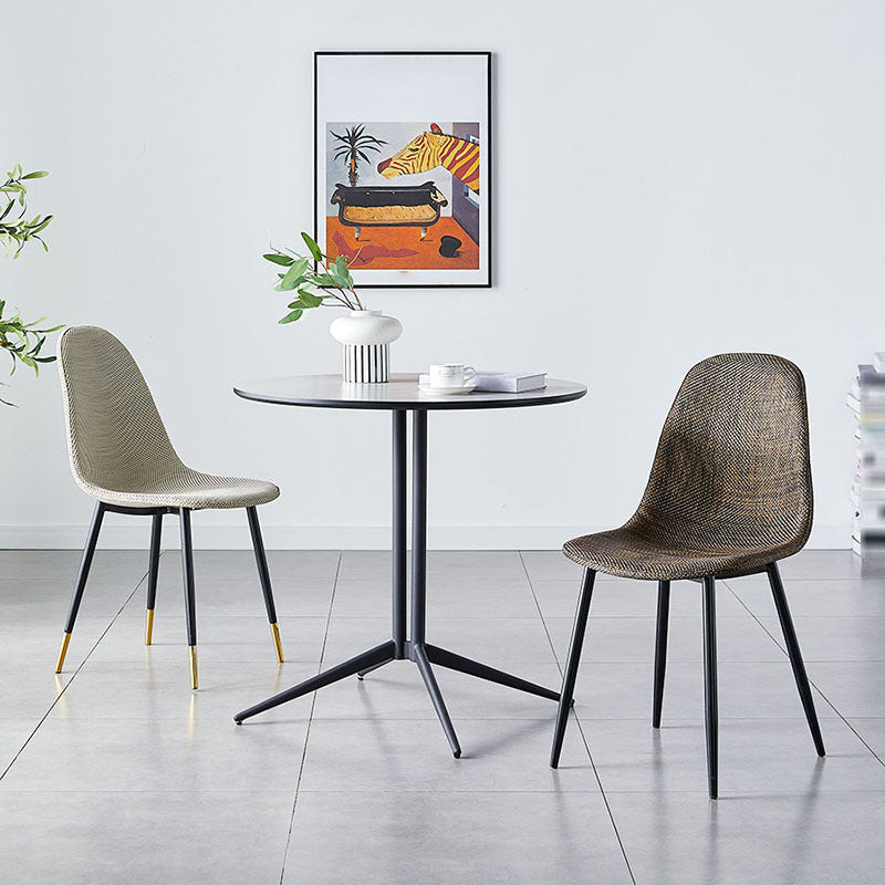 Scandinavian Design Plastic Dining Armless Chairs Solid Back Armless Side Chair Clearhalo ' kitchen&dining_furn' 'Dining Chairs' 'Dining Tables & Seating' 'dining_chair' 'furn' 'furn_dining_chair' 'Furniture' 'furniture_dining_chair' 'Kitchen & Dining Furniture' 'kitchen' 4523766