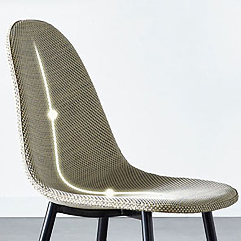 Scandinavian Design Plastic Dining Armless Chairs Solid Back Armless Side Chair Clearhalo ' kitchen&dining_furn' 'Dining Chairs' 'Dining Tables & Seating' 'dining_chair' 'furn' 'furn_dining_chair' 'Furniture' 'furniture_dining_chair' 'Kitchen & Dining Furniture' 'kitchen' 4523770