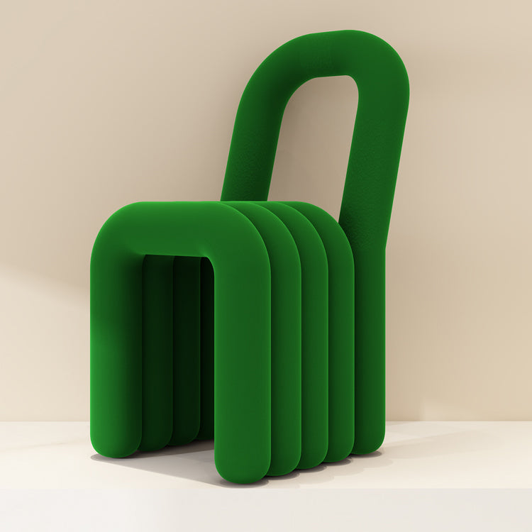 Contemporary Velvet Dining Room Chair Armless Metal Side Chair for Home Use Clearhalo ' kitchen&dining_furn' 'Dining Chairs' 'Dining Tables & Seating' 'dining_chair' 'furn' 'furn_dining_chair' 'Furniture' 'furniture_dining_chair' 'Kitchen & Dining Furniture' 'kitchen' 4523776