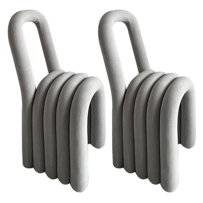 Contemporary Velvet Dining Room Chair Armless Metal Side Chair for Home Use Light Gray 2 Piece Set Clearhalo ' kitchen&dining_furn' 'Dining Chairs' 'Dining Tables & Seating' 'dining_chair' 'furn' 'furn_dining_chair' 'Furniture' 'furniture_dining_chair' 'Kitchen & Dining Furniture' 'kitchen' 4523784