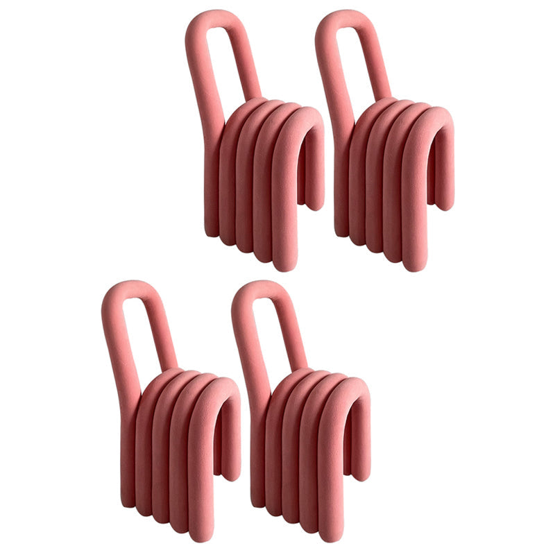 Contemporary Velvet Dining Room Chair Armless Metal Side Chair for Home Use Pink 4 Piece Set Clearhalo ' kitchen&dining_furn' 'Dining Chairs' 'Dining Tables & Seating' 'dining_chair' 'furn' 'furn_dining_chair' 'Furniture' 'furniture_dining_chair' 'Kitchen & Dining Furniture' 'kitchen' 4523798