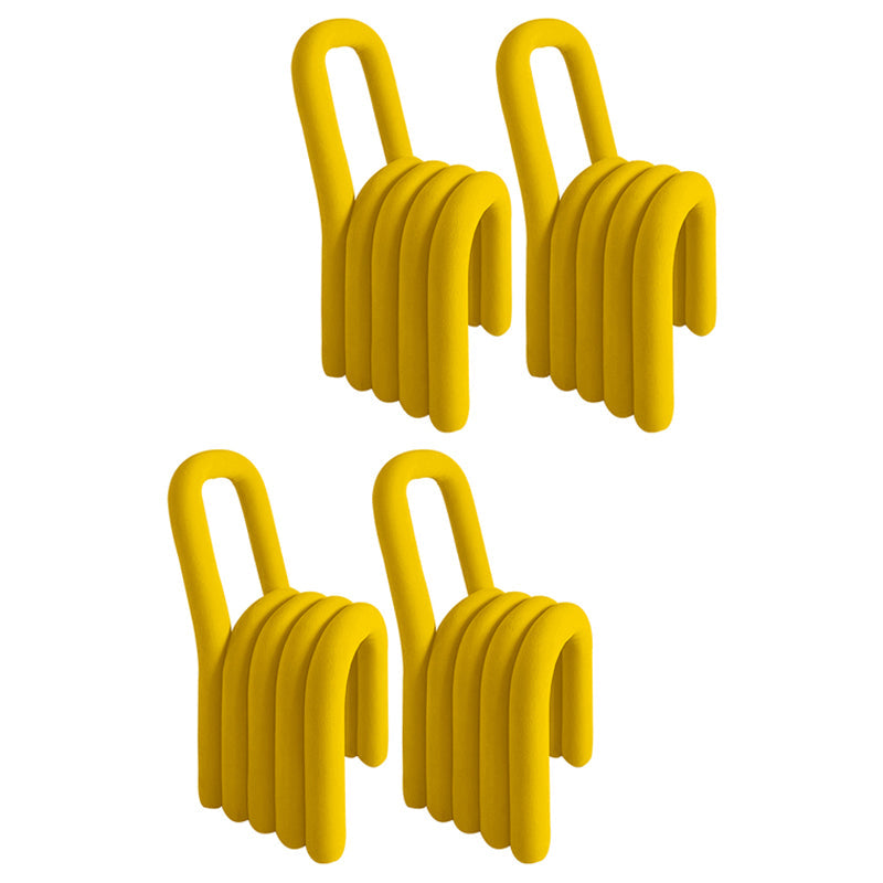 Contemporary Velvet Dining Room Chair Armless Metal Side Chair for Home Use Yellow 4 Piece Set Clearhalo ' kitchen&dining_furn' 'Dining Chairs' 'Dining Tables & Seating' 'dining_chair' 'furn' 'furn_dining_chair' 'Furniture' 'furniture_dining_chair' 'Kitchen & Dining Furniture' 'kitchen' 4523801