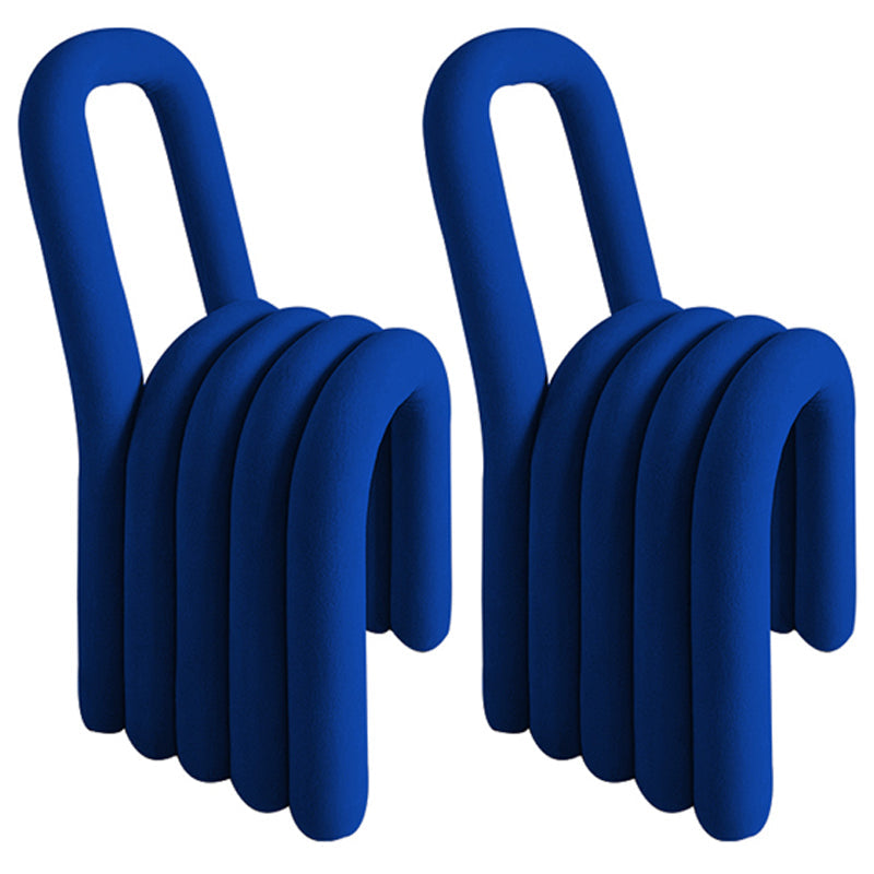 Contemporary Velvet Dining Room Chair Armless Metal Side Chair for Home Use Blue 2 Piece Set Clearhalo ' kitchen&dining_furn' 'Dining Chairs' 'Dining Tables & Seating' 'dining_chair' 'furn' 'furn_dining_chair' 'Furniture' 'furniture_dining_chair' 'Kitchen & Dining Furniture' 'kitchen' 4523803