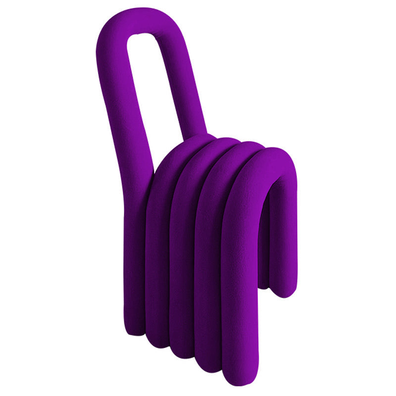 Contemporary Velvet Dining Room Chair Armless Metal Side Chair for Home Use Purple 1 Piece Clearhalo ' kitchen&dining_furn' 'Dining Chairs' 'Dining Tables & Seating' 'dining_chair' 'furn' 'furn_dining_chair' 'Furniture' 'furniture_dining_chair' 'Kitchen & Dining Furniture' 'kitchen' 4523808