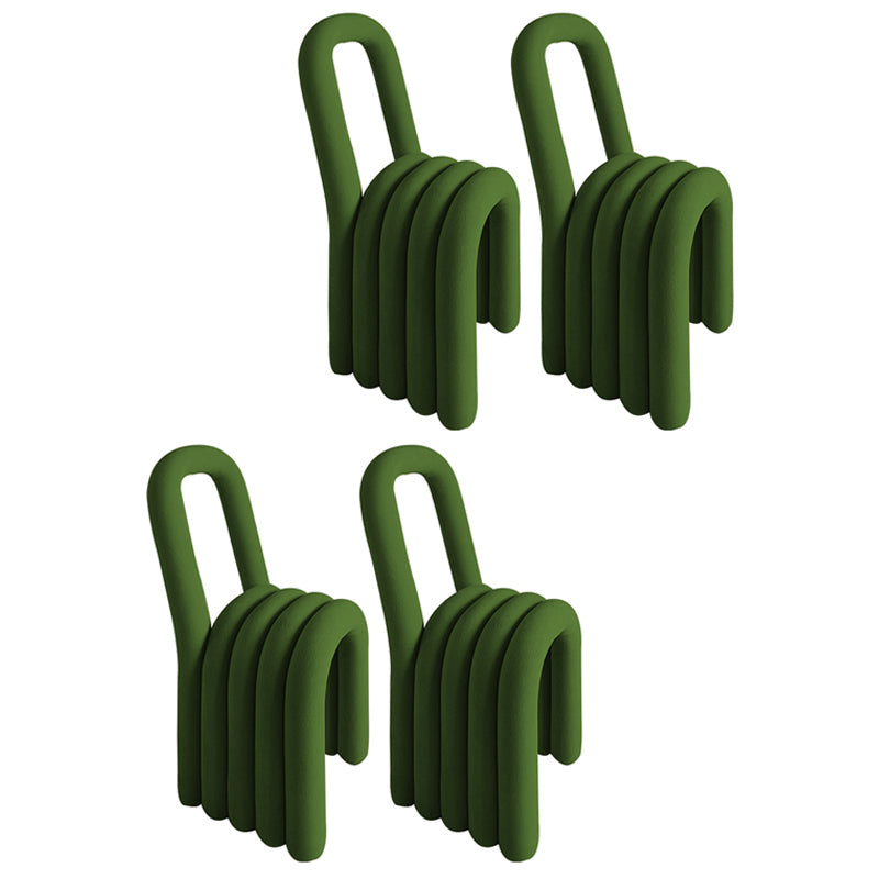 Contemporary Velvet Dining Room Chair Armless Metal Side Chair for Home Use Olive Green 4 Piece Set Clearhalo ' kitchen&dining_furn' 'Dining Chairs' 'Dining Tables & Seating' 'dining_chair' 'furn' 'furn_dining_chair' 'Furniture' 'furniture_dining_chair' 'Kitchen & Dining Furniture' 'kitchen' 4523816