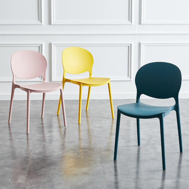 Plastic Scandinavian Indoor-Outdoor Chair Open Back Side Chair Clearhalo ' kitchen&dining_furn' 'Dining Chairs' 'Dining Tables & Seating' 'dining_chair' 'furn' 'furn_dining_chair' 'Furniture' 'furniture_dining_chair' 'Kitchen & Dining Furniture' 'kitchen' 4523822