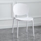 Plastic Scandinavian Indoor-Outdoor Chair Open Back Side Chair White 1 Piece Clearhalo ' kitchen&dining_furn' 'Dining Chairs' 'Dining Tables & Seating' 'dining_chair' 'furn' 'furn_dining_chair' 'Furniture' 'furniture_dining_chair' 'Kitchen & Dining Furniture' 'kitchen' 4523831