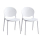 Plastic Scandinavian Indoor-Outdoor Chair Open Back Side Chair White 2 Piece Set Clearhalo ' kitchen&dining_furn' 'Dining Chairs' 'Dining Tables & Seating' 'dining_chair' 'furn' 'furn_dining_chair' 'Furniture' 'furniture_dining_chair' 'Kitchen & Dining Furniture' 'kitchen' 4523832