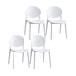 Plastic Scandinavian Indoor-Outdoor Chair Open Back Side Chair White 4 Piece Set Clearhalo ' kitchen&dining_furn' 'Dining Chairs' 'Dining Tables & Seating' 'dining_chair' 'furn' 'furn_dining_chair' 'Furniture' 'furniture_dining_chair' 'Kitchen & Dining Furniture' 'kitchen' 4523835