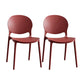 Plastic Scandinavian Indoor-Outdoor Chair Open Back Side Chair Red 2 Piece Set Clearhalo ' kitchen&dining_furn' 'Dining Chairs' 'Dining Tables & Seating' 'dining_chair' 'furn' 'furn_dining_chair' 'Furniture' 'furniture_dining_chair' 'Kitchen & Dining Furniture' 'kitchen' 4523839