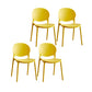 Plastic Scandinavian Indoor-Outdoor Chair Open Back Side Chair Yellow 4 Piece Set Clearhalo ' kitchen&dining_furn' 'Dining Chairs' 'Dining Tables & Seating' 'dining_chair' 'furn' 'furn_dining_chair' 'Furniture' 'furniture_dining_chair' 'Kitchen & Dining Furniture' 'kitchen' 4523847