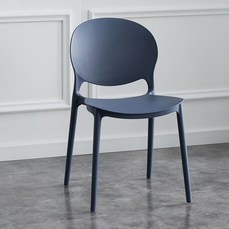 Plastic Scandinavian Indoor-Outdoor Chair Open Back Side Chair Blue 1 Piece Clearhalo ' kitchen&dining_furn' 'Dining Chairs' 'Dining Tables & Seating' 'dining_chair' 'furn' 'furn_dining_chair' 'Furniture' 'furniture_dining_chair' 'Kitchen & Dining Furniture' 'kitchen' 4523848