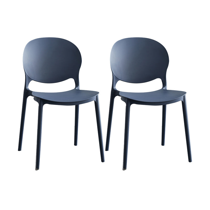 Plastic Scandinavian Indoor-Outdoor Chair Open Back Side Chair Blue 2 Piece Set Clearhalo ' kitchen&dining_furn' 'Dining Chairs' 'Dining Tables & Seating' 'dining_chair' 'furn' 'furn_dining_chair' 'Furniture' 'furniture_dining_chair' 'Kitchen & Dining Furniture' 'kitchen' 4523849