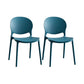 Plastic Scandinavian Indoor-Outdoor Chair Open Back Side Chair Peacock Blue 2 Piece Set Clearhalo ' kitchen&dining_furn' 'Dining Chairs' 'Dining Tables & Seating' 'dining_chair' 'furn' 'furn_dining_chair' 'Furniture' 'furniture_dining_chair' 'Kitchen & Dining Furniture' 'kitchen' 4523855