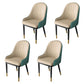 Scandinavian Design Solid Back Dining Side Chairs Leather Dining Side Chair Navy-White 4 Piece Set Clearhalo ' kitchen&dining_furn' 'Dining Chairs' 'Dining Tables & Seating' 'dining_chair' 'furn' 'furn_dining_chair' 'Furniture' 'furniture_dining_chair' 'Kitchen & Dining Furniture' 'kitchen' 4523866