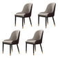 Scandinavian Design Solid Back Dining Side Chairs Leather Dining Side Chair Taupe 4 Piece Set Clearhalo ' kitchen&dining_furn' 'Dining Chairs' 'Dining Tables & Seating' 'dining_chair' 'furn' 'furn_dining_chair' 'Furniture' 'furniture_dining_chair' 'Kitchen & Dining Furniture' 'kitchen' 4523890