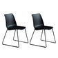 Industrial Style Plastic Dining Armless Chairs Solid Back Armless Dining Chair Black Set of 2 Clearhalo ' kitchen&dining_furn' 'Dining Chairs' 'Dining Tables & Seating' 'dining_chair' 'Furniture' 'furniture_dining_chair' 'Kitchen & Dining Furniture' 'kitchen' 4523902