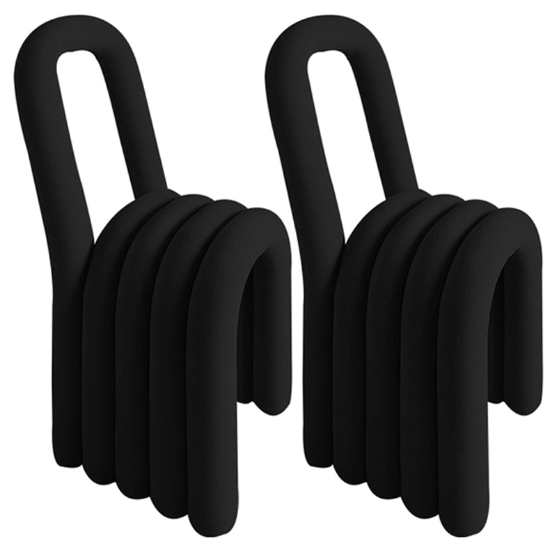 Contemporary Velvet Armless Dining Chair Metal Dining Room Chairs for Home Use Black 2 Piece Set Clearhalo ' kitchen&dining_furn' 'Dining Chairs' 'Dining Tables & Seating' 'dining_chair' 'furn' 'furn_dining_chair' 'Furniture' 'furniture_dining_chair' 'Kitchen & Dining Furniture' 'kitchen' 4523919