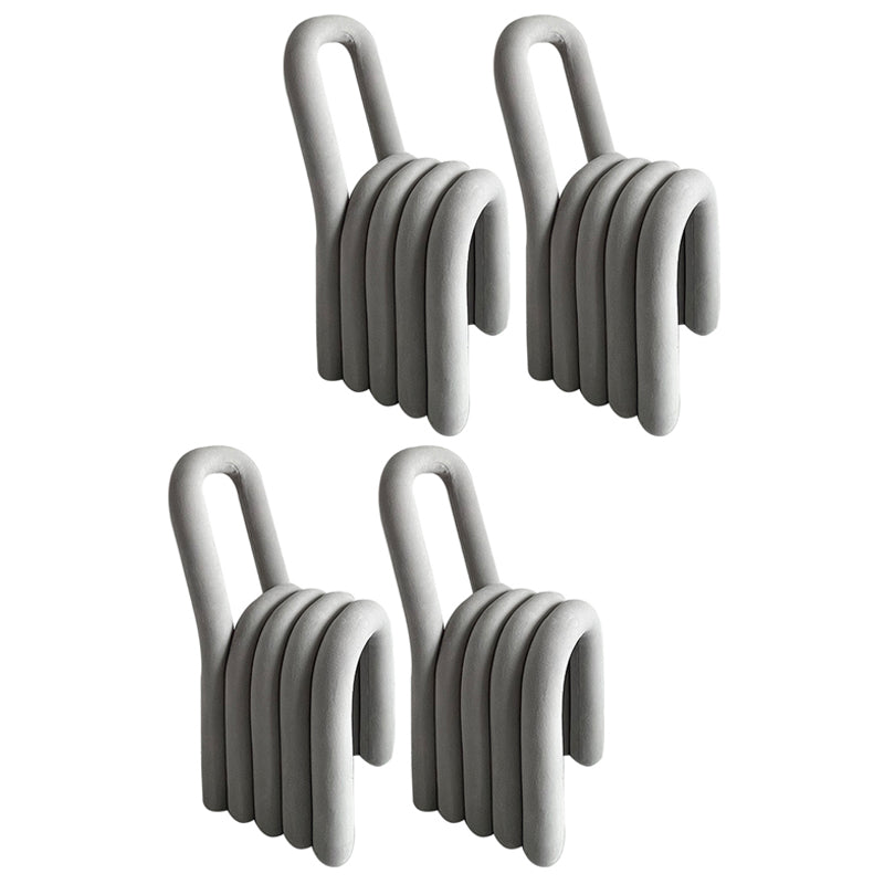 Contemporary Velvet Armless Dining Chair Metal Dining Room Chairs for Home Use Grey 4 Piece Set Clearhalo ' kitchen&dining_furn' 'Dining Chairs' 'Dining Tables & Seating' 'dining_chair' 'furn' 'furn_dining_chair' 'Furniture' 'furniture_dining_chair' 'Kitchen & Dining Furniture' 'kitchen' 4523927