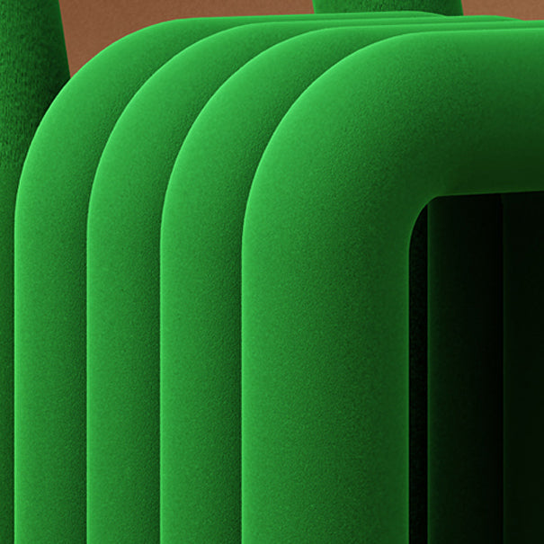 Contemporary Velvet Armless Dining Chair Metal Dining Room Chairs for Home Use Clearhalo ' kitchen&dining_furn' 'Dining Chairs' 'Dining Tables & Seating' 'dining_chair' 'furn' 'furn_dining_chair' 'Furniture' 'furniture_dining_chair' 'Kitchen & Dining Furniture' 'kitchen' 4523930