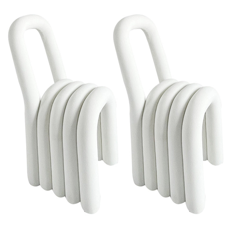 Contemporary Velvet Armless Dining Chair Metal Dining Room Chairs for Home Use White 2 Piece Set Clearhalo ' kitchen&dining_furn' 'Dining Chairs' 'Dining Tables & Seating' 'dining_chair' 'furn' 'furn_dining_chair' 'Furniture' 'furniture_dining_chair' 'Kitchen & Dining Furniture' 'kitchen' 4523932