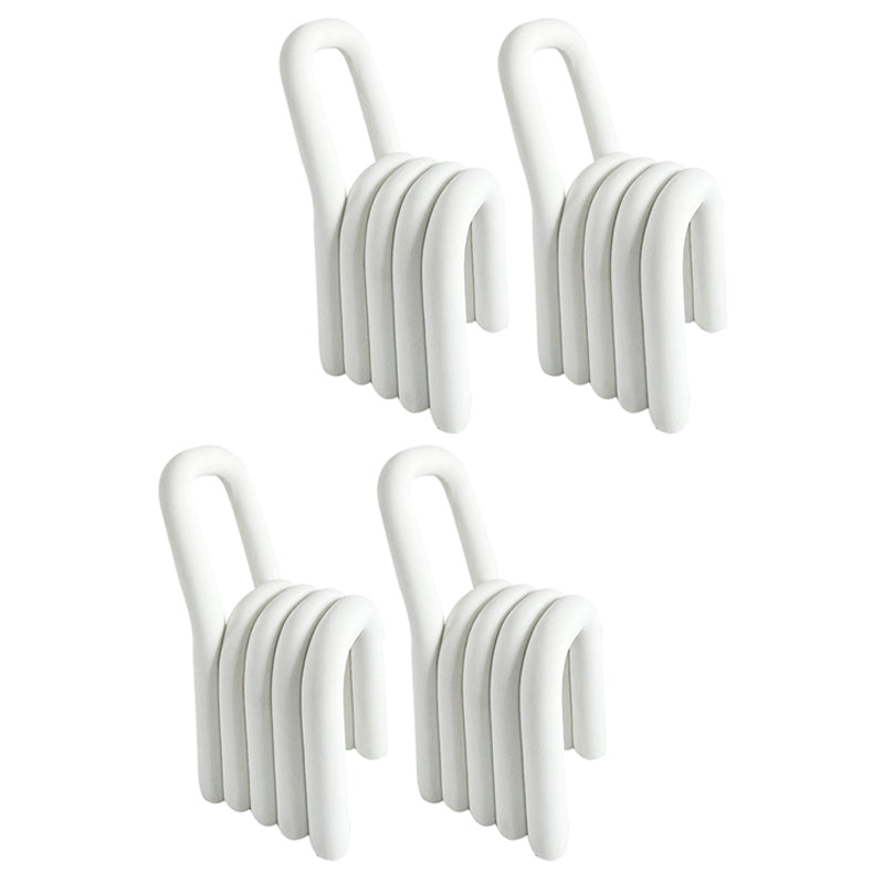 Contemporary Velvet Armless Dining Chair Metal Dining Room Chairs for Home Use White 4 Piece Set Clearhalo ' kitchen&dining_furn' 'Dining Chairs' 'Dining Tables & Seating' 'dining_chair' 'furn' 'furn_dining_chair' 'Furniture' 'furniture_dining_chair' 'Kitchen & Dining Furniture' 'kitchen' 4523933