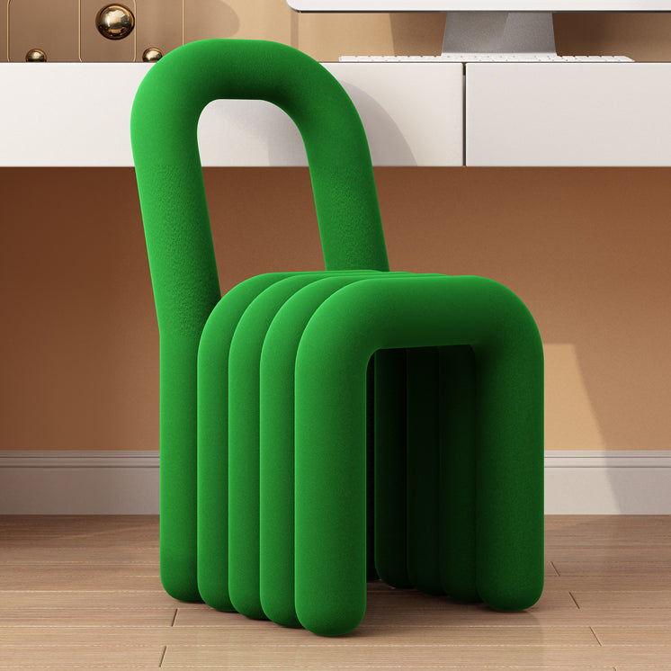 Contemporary Velvet Armless Dining Chair Metal Dining Room Chairs for Home Use Clearhalo ' kitchen&dining_furn' 'Dining Chairs' 'Dining Tables & Seating' 'dining_chair' 'furn' 'furn_dining_chair' 'Furniture' 'furniture_dining_chair' 'Kitchen & Dining Furniture' 'kitchen' 4523937