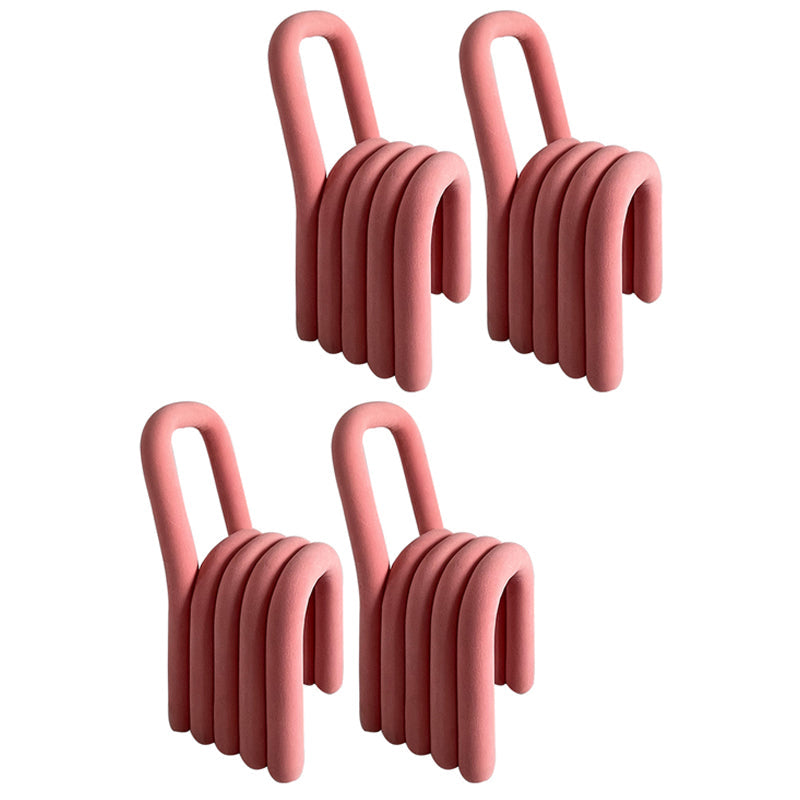 Contemporary Velvet Armless Dining Chair Metal Dining Room Chairs for Home Use Pink 4 Piece Set Clearhalo ' kitchen&dining_furn' 'Dining Chairs' 'Dining Tables & Seating' 'dining_chair' 'furn' 'furn_dining_chair' 'Furniture' 'furniture_dining_chair' 'Kitchen & Dining Furniture' 'kitchen' 4523939