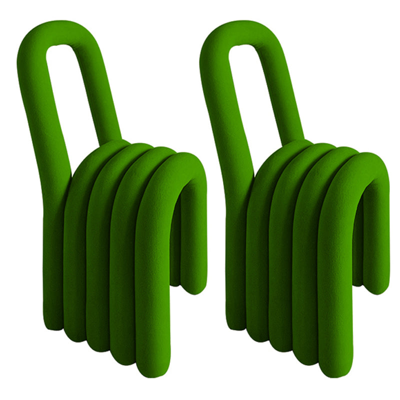 Contemporary Velvet Armless Dining Chair Metal Dining Room Chairs for Home Use Green 2 Piece Set Clearhalo ' kitchen&dining_furn' 'Dining Chairs' 'Dining Tables & Seating' 'dining_chair' 'furn' 'furn_dining_chair' 'Furniture' 'furniture_dining_chair' 'Kitchen & Dining Furniture' 'kitchen' 4523947