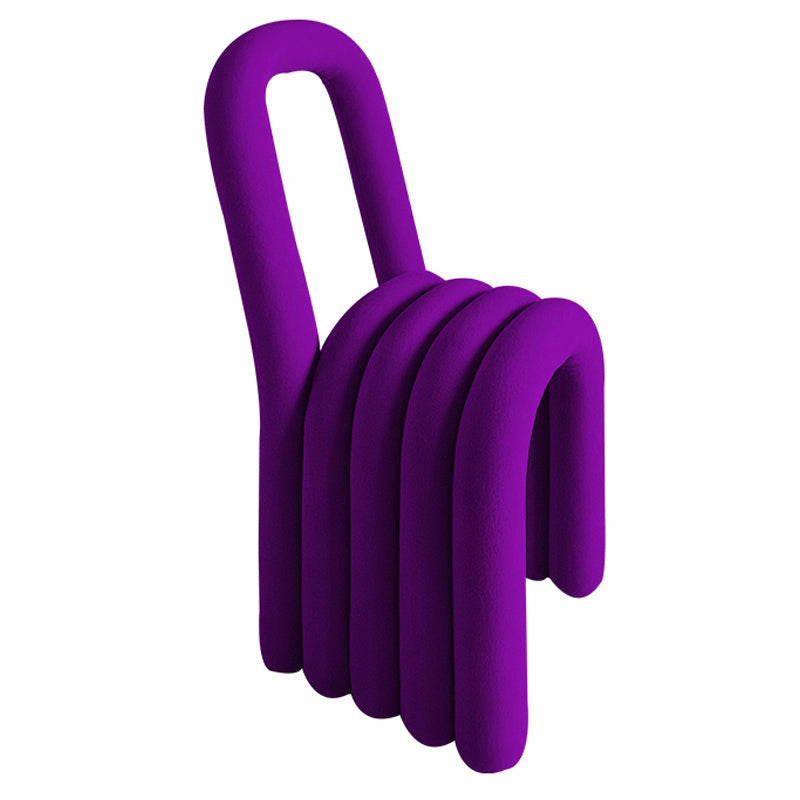 Contemporary Velvet Armless Dining Chair Metal Dining Room Chairs for Home Use Purple 1 Piece Clearhalo ' kitchen&dining_furn' 'Dining Chairs' 'Dining Tables & Seating' 'dining_chair' 'furn' 'furn_dining_chair' 'Furniture' 'furniture_dining_chair' 'Kitchen & Dining Furniture' 'kitchen' 4523949