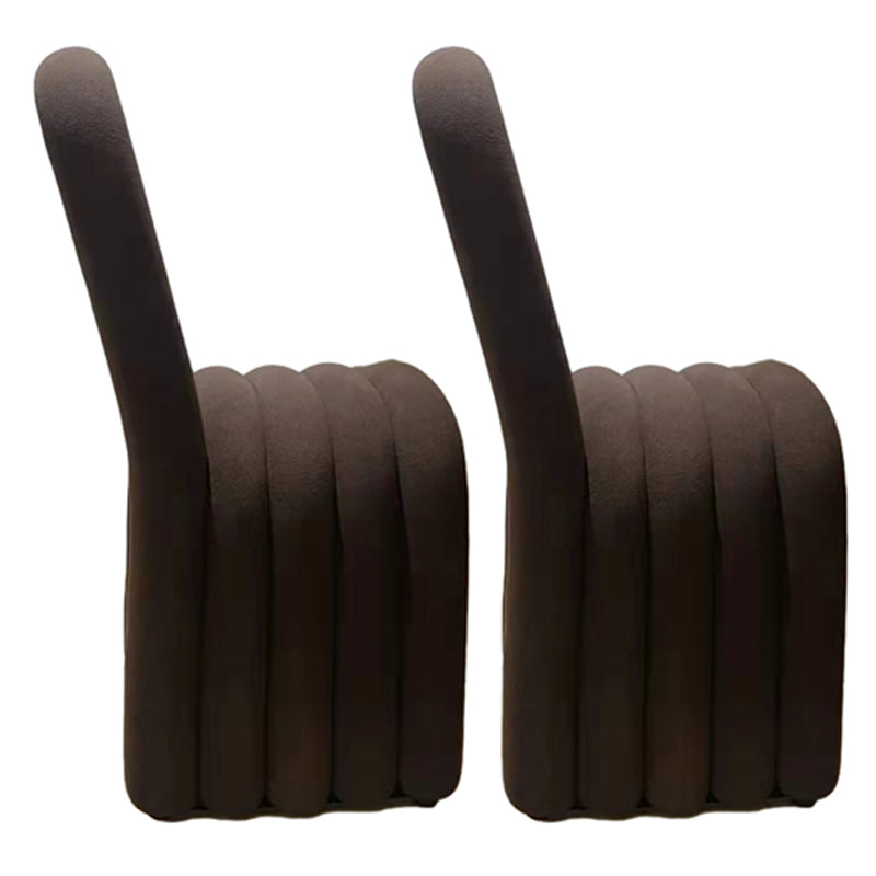 Contemporary Velvet Armless Dining Chair Metal Dining Room Chairs for Home Use Coffee 2 Piece Set Clearhalo ' kitchen&dining_furn' 'Dining Chairs' 'Dining Tables & Seating' 'dining_chair' 'furn' 'furn_dining_chair' 'Furniture' 'furniture_dining_chair' 'Kitchen & Dining Furniture' 'kitchen' 4523959