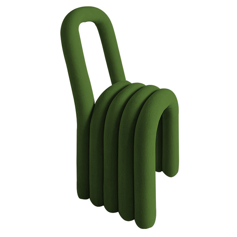 Contemporary Velvet Armless Dining Chair Metal Dining Room Chairs for Home Use Olive Green 1 Piece Clearhalo ' kitchen&dining_furn' 'Dining Chairs' 'Dining Tables & Seating' 'dining_chair' 'furn' 'furn_dining_chair' 'Furniture' 'furniture_dining_chair' 'Kitchen & Dining Furniture' 'kitchen' 4523964